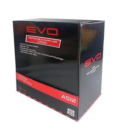 EVO - A512 Corded Disposable Earplug w/ Individual Packing