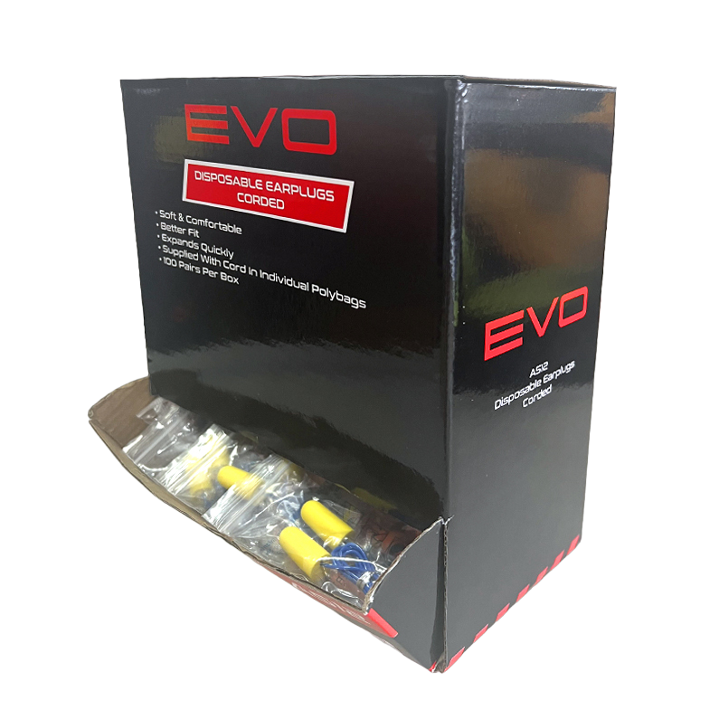 EVO - A512 Corded Disposable Earplug w/ Individual Packing