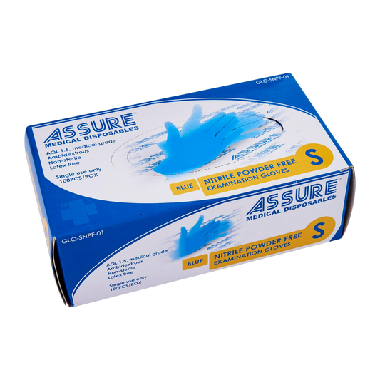 ASSURE - Disposable Nitrile Powder Free Gloves (100 pcs/box)