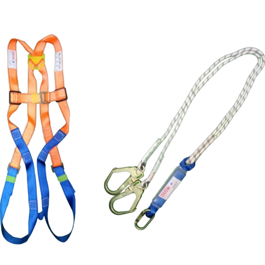 HORNET - Full Body Harness (HT08K) & Energy Absorber Double Lanyard with 2 big hooks (HT02)