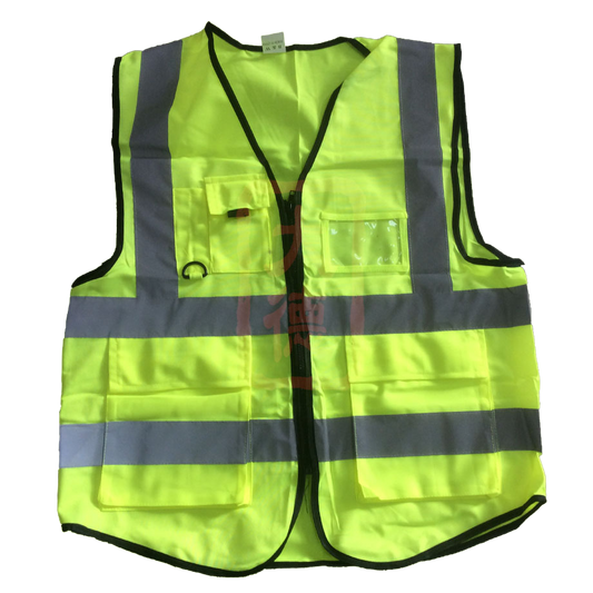 Safety Vest Cotton Zip Jacket With Pocket